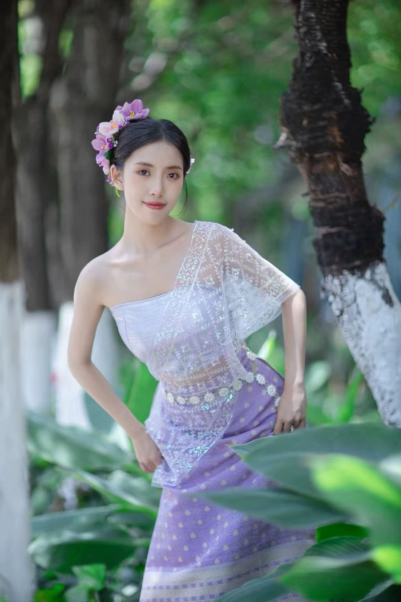 网红同款西双版纳傣族民族服装筒裙表演服夏季影楼艺术写真拍照款