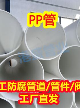 大口径PP管白色PP管材塑料管PP排风排气排污管化工防腐耐酸碱管厂