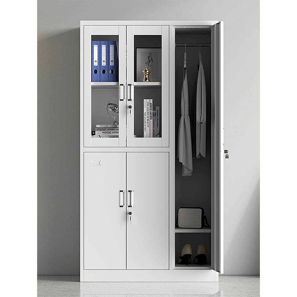 办储无品牌/公室五门更衣柜员工宿舍物柜带锁换衣柜件玻璃子铁皮