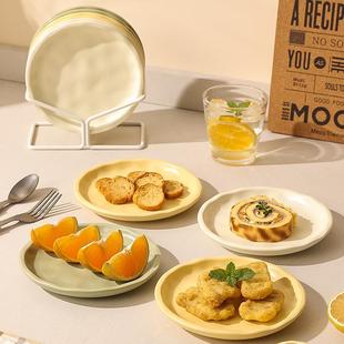 陶瓷吐骨头盘碟家用果盘轻奢高档吐骨碟高级零食小吃餐桌垃圾渣盘
