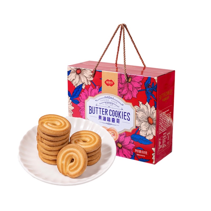 福事多黄油味曲奇饼干礼盒820g