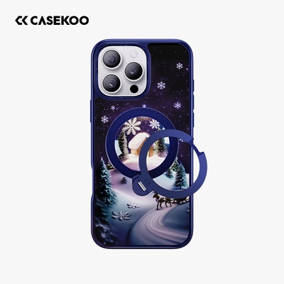 CASEKOO奇迹圣诞礼物支点壳Qpro适用苹果16ProMax手机壳iPhone15Pro新款磁吸支架Magsafe高级ip14por气囊防摔
