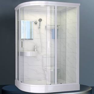 淋浴房带马桶整体浴室卫生间一体式 室内集成卫浴沐浴房洗澡间厕所