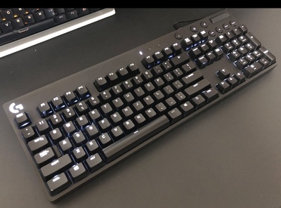 罗技G610游戏电竞机械键盘青轴红轴有线白色背光吃鸡USB通用K845