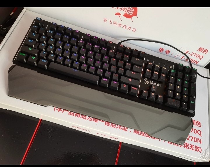 网咖拆机双飞燕血手幽灵Q970LK三代天平轴插拔轴机械键盘F208N