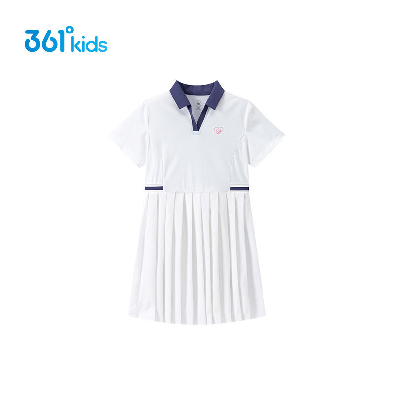 361°女童POLO领百褶连衣裙