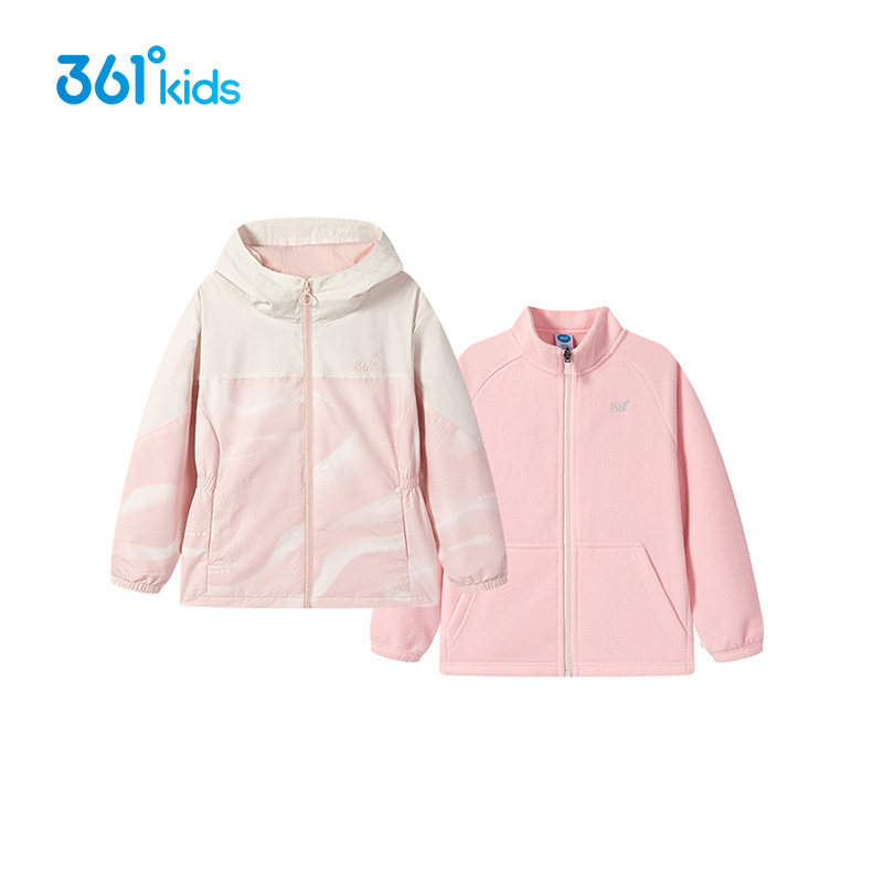 【商场同款】361童装女童上衣两件套2026年冬季新款中大童外套