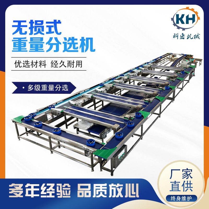 科宏机械无损式重量分选机青芒苹果柚子智能分选菠萝西瓜重量分拣