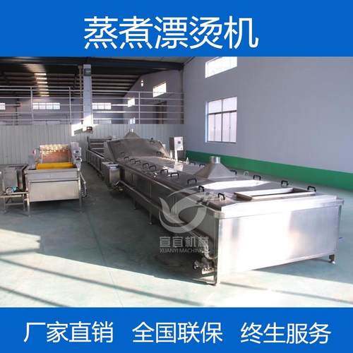 产地货源鱼丸肉丸蒸煮漂烫机 蔬菜丸子蒸煮杀青护色机全国联保