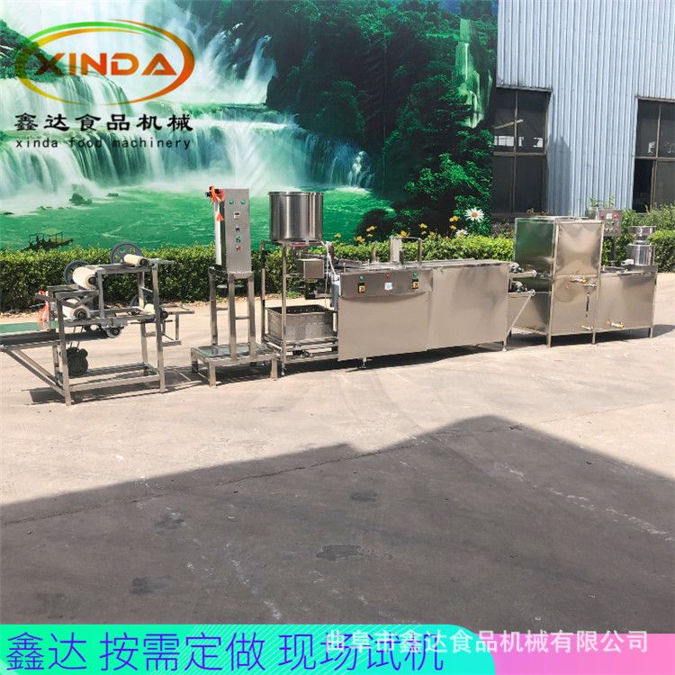 自动泼皮压榨摊凉豆腐皮机 全不锈钢豆腐皮机 气压成型包教技术
