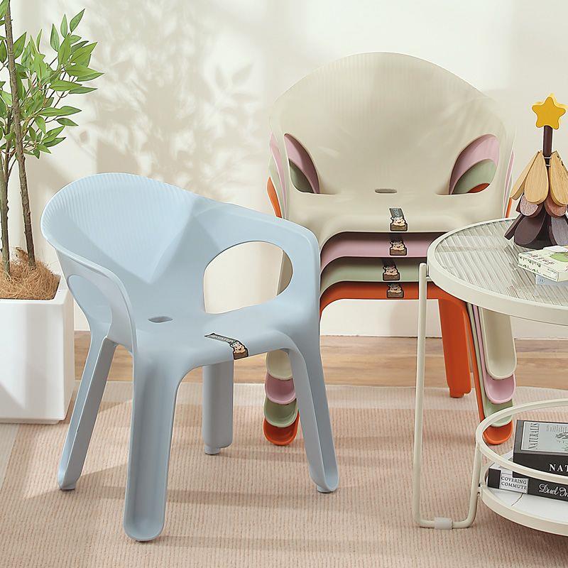 大人矮款小椅子塑料小靠背椅夜市扶手椅矮椅沙发茶几矮凳加厚家用