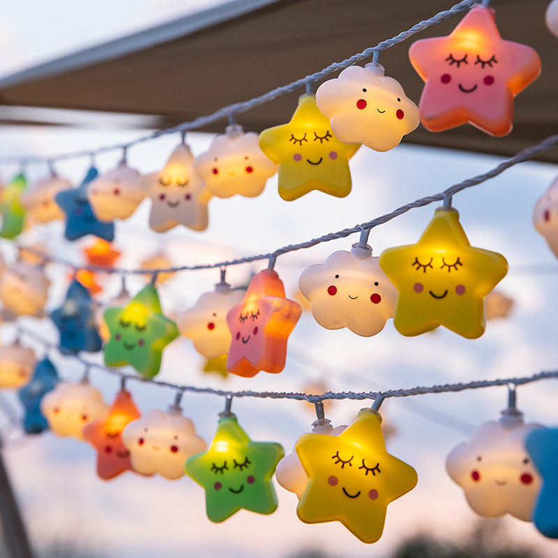 户外露营LED星星氛围灯布置天幕帐篷装饰灯小彩灯闪灯串灯满天星