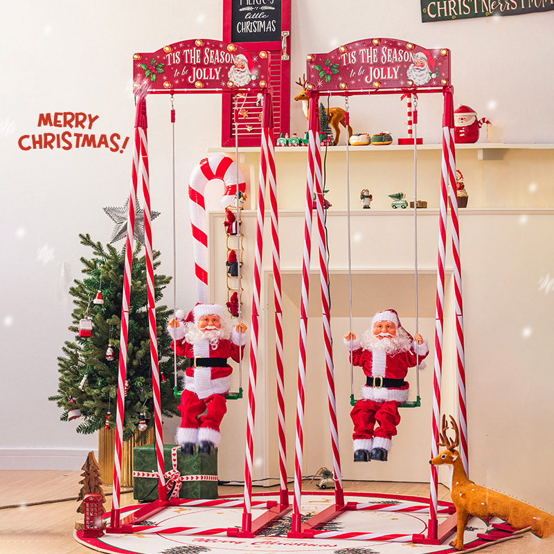 圣诞节装饰摆件爬梯圣诞老人