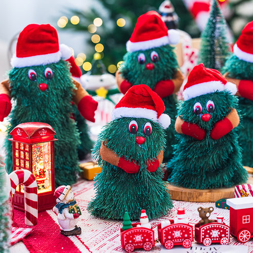 圣诞节装饰品跳舞摇摆圣诞树