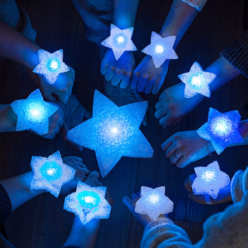 发光手持星星灯手环儿童六一舞台表演手腕装饰氛围灯道具彩灯新款