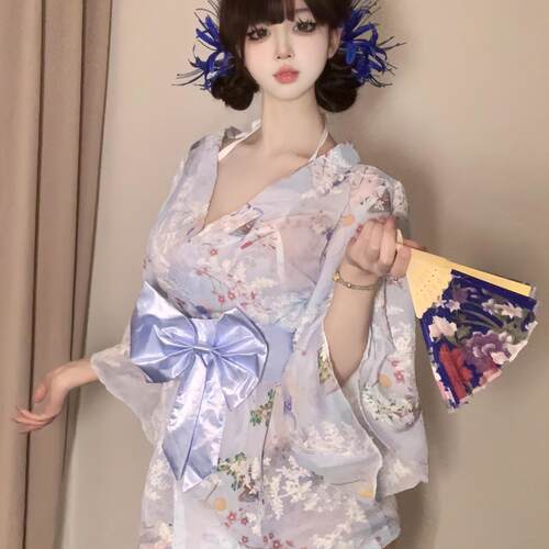 性感日系透视和服套装
