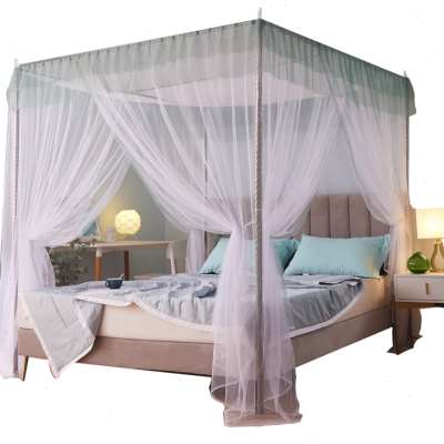 新款落地蚊帐防尘顶三开门1.8M床双人家用1.5加厚加密1.2/2米支架