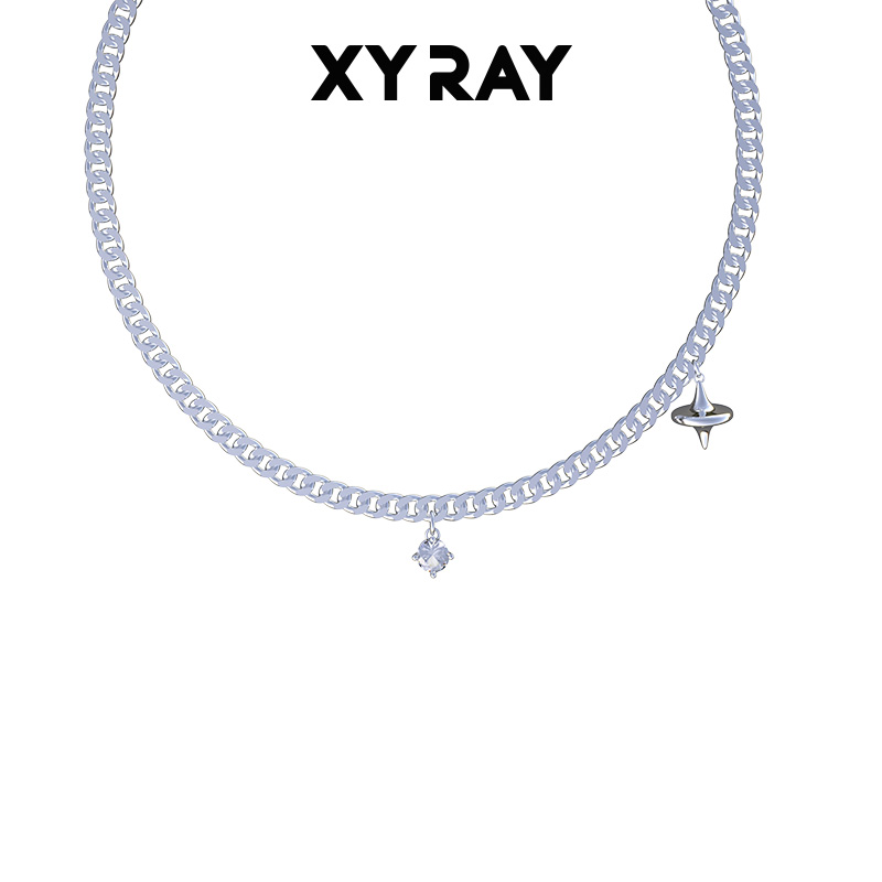 XYRAY 未来节点项链女2025新款简约小众原创项链高级感轻奢小众