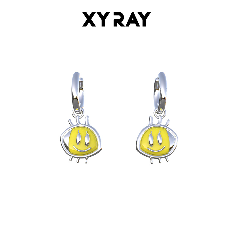 XYRAY原创设计潮流双瞳耳环