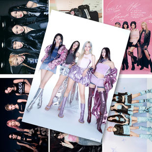 aespa海报whiplash专辑写真贴纸新款明星周边房间墙面装饰墙贴画