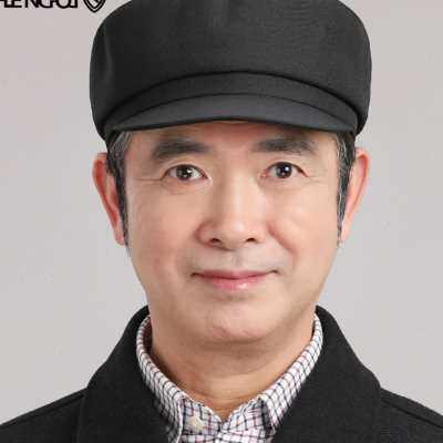中老年帽子男款平顶帽老人爷爷爸爸春秋款圆顶帽男士休闲中山帽