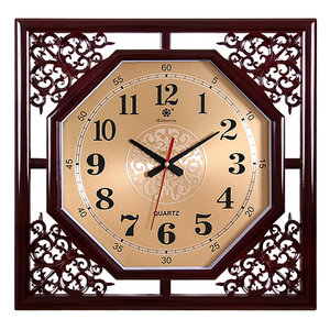 18英寸中式客厅挂钟大尺寸复古时钟挂墙钟表石英钟静音家庭装饰