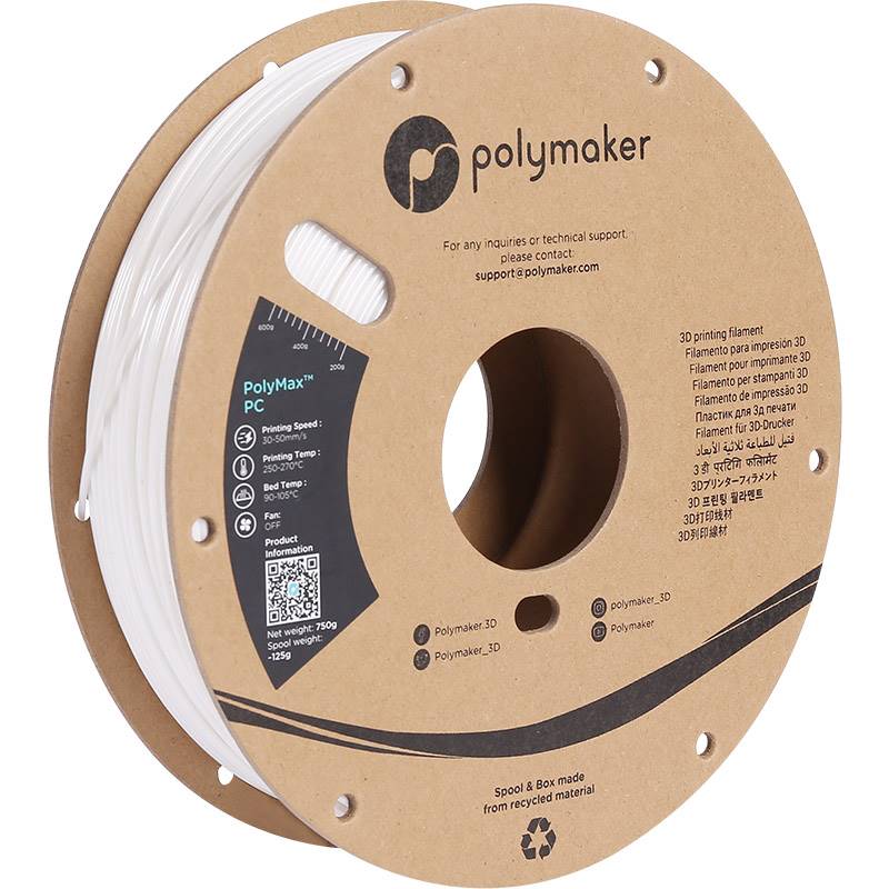 PolyMax 3D打印耗材PC耐高温高韧性易打印1.75mm和2.85mm 750g和3