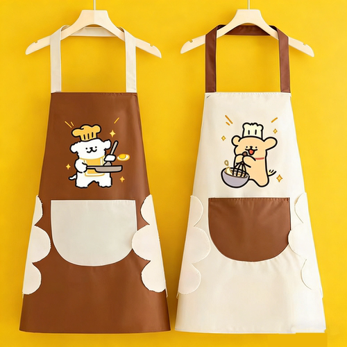 家用厨房餐饮防水防油长袖围裙