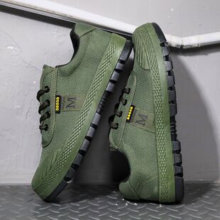 3537夏季户外防臭透气解放鞋迷彩鞋耐脏耐磨工地工人工作干活鞋子