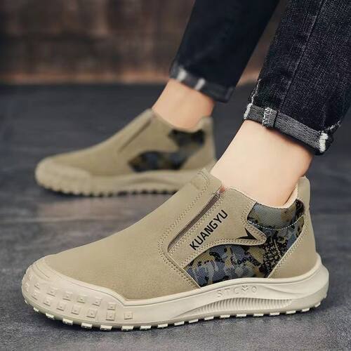 回力劳保鞋秋季男士休闲鞋防滑运动工地一脚蹬耐磨工作马丁鞋新款