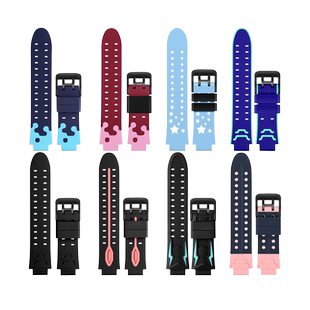 适用小天才d2表带电话手表表带D2/Q1A/Q2A/D3/Z1S/Z7S手表专用替换配件钢化膜儿童Z6A硅胶手表带腕带通用螺丝