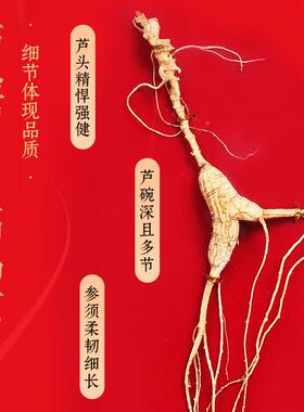 康DSU美新开 野山参长白河 山足龄带证送长辈春节年货礼盒礼书品