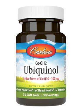 美国carlon康一生 酶Q1m0还原性辅酶q10泛醇100mgKLE200mgs30辅0g