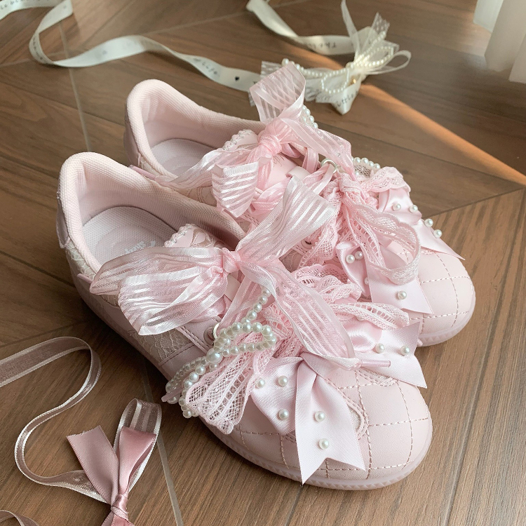 【现货】正品黑白天鹅新色限定粉色lo跑绵羊运动原创少女运动鞋