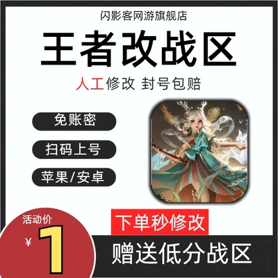 王者代改荣耀战区王者改战区代查战力低分上榜安卓ios改定位更改