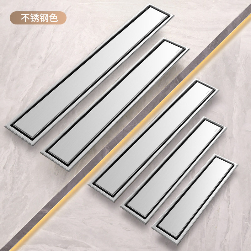 304不锈钢隐形长条地漏防臭适配