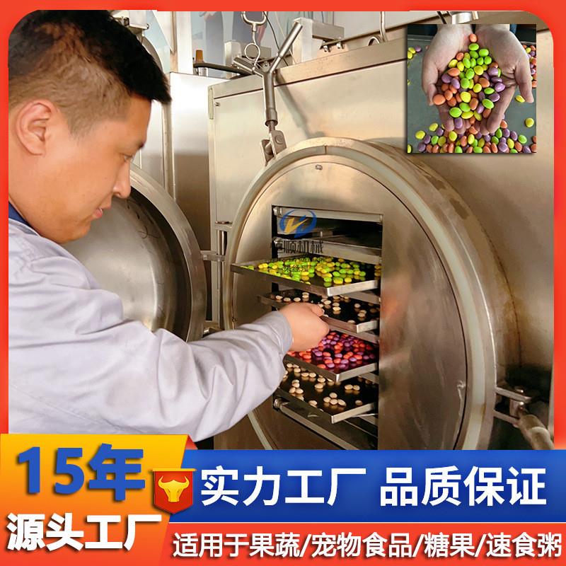 涂层薄荷糖果真空冻干机 酥脆口感彩虹糖膨胀冻干机 真空干燥机