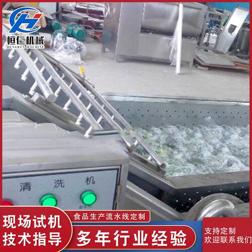 商用不锈钢西兰花气泡清洗机预制菜加工果蔬清洗机桑葚喷淋清洗机