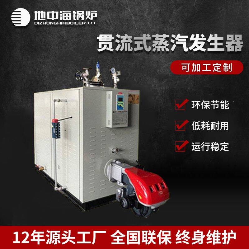 直供地中海免报批食品厂杀菌消毒贯流式1吨燃气蒸汽发生器锅炉