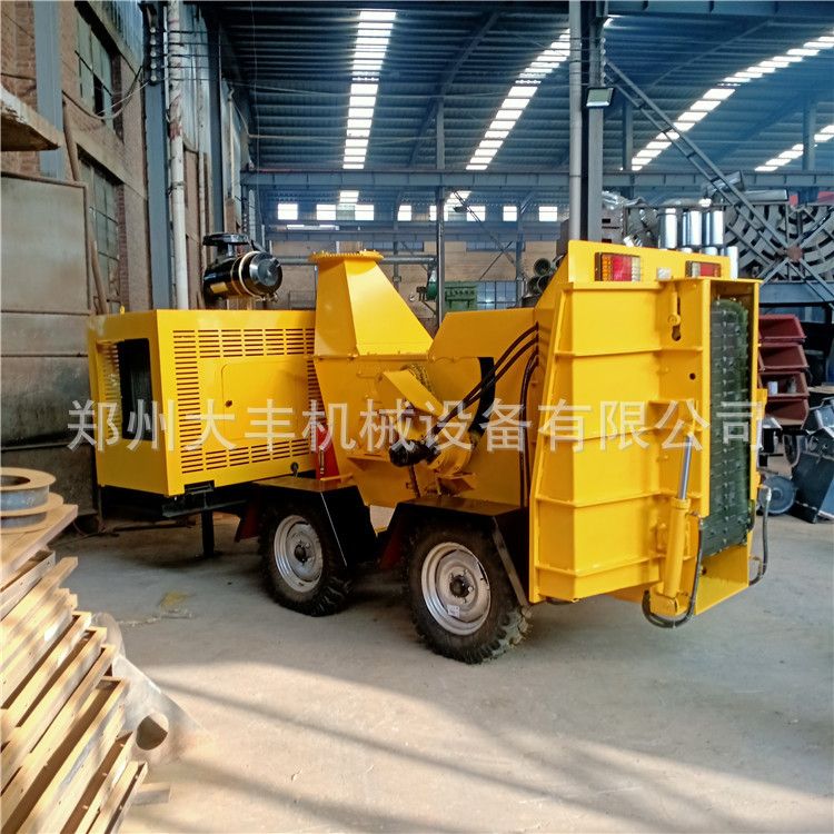 棕榈树枝碎木机移动型32公分树木枝条破碎机大型树枝粉碎机