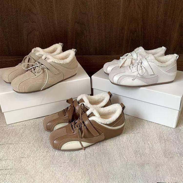 冬季棉鞋女鞋加绒德训鞋网红同款软底毛毛保暖平底魔术贴复古ins,女鞋,棉鞋,淘宝优惠券,粉丝福利购,淘宝优惠卷