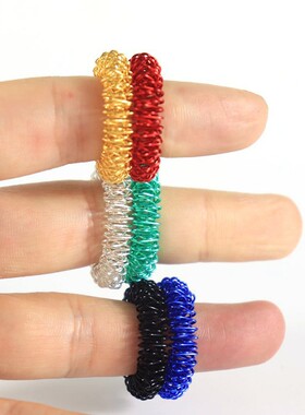 炫彩色手指按摩器 按摩戒指 指尖按摩器 减压发泄按摩戒指 现货