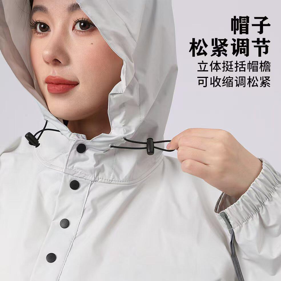 日韩跨境防雨风衣尼龙雨衣全身女防暴雨斗篷雨披连体户外徒步连帽