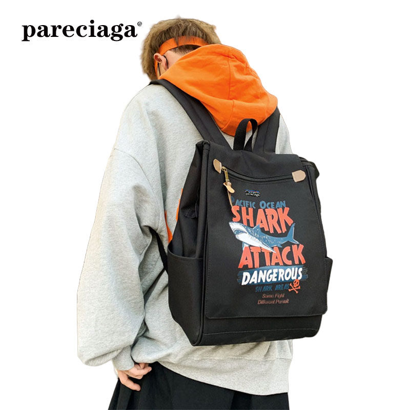 巴塔正品pareciaga韩版高中原宿大学生初中生大容量ins风双肩背包