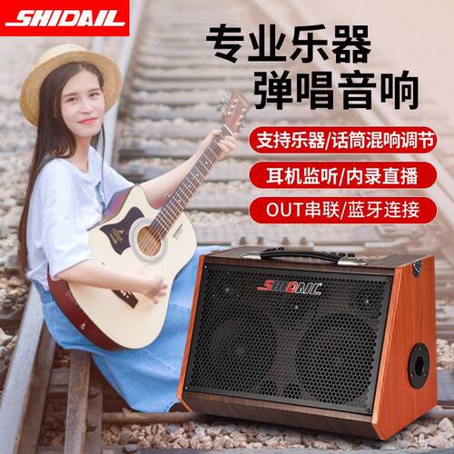 SHIDAIL弹唱音箱100W大功率木吉他专业户外弹唱三分频K歌直播音箱