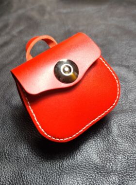 手工皮具挂件真皮包挂件高级感耳机包