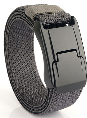 新款铝合金扣尼龙腰带加厚男士编织牛仔裤带简约户外休闲帆布皮带