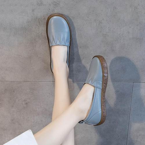 潮柔软~舒适行走?Daily Gtra?豆豆 单鞋春女休闲百搭软皮一脚蹬