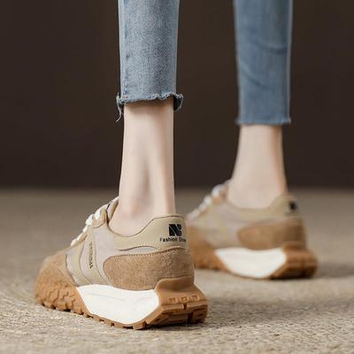 复古爆款！~AD Hepburn2025夏季新款小蛮腰华夫阿甘鞋轻便老爹鞋