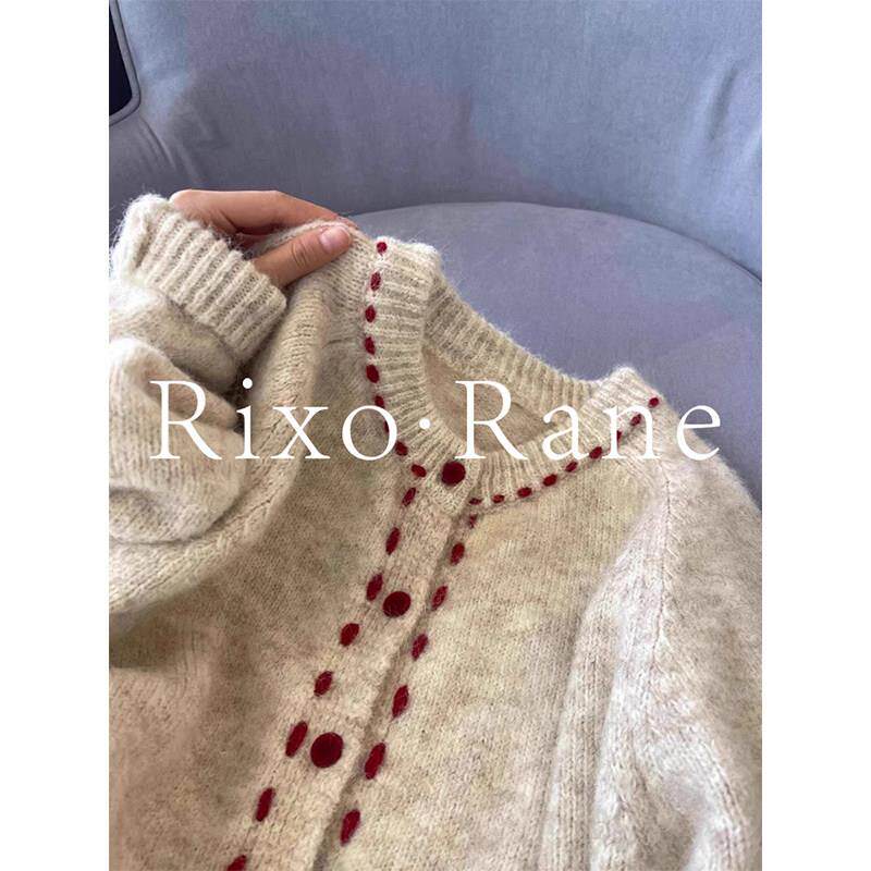 法国Rixo Rane 小众高颜?法式复古软糯慵懒设计感休闲针织毛衣女